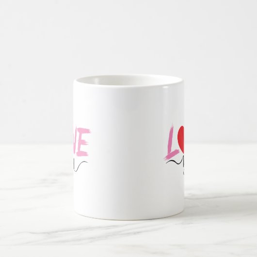 愛 コーヒーマグカップ (中央)