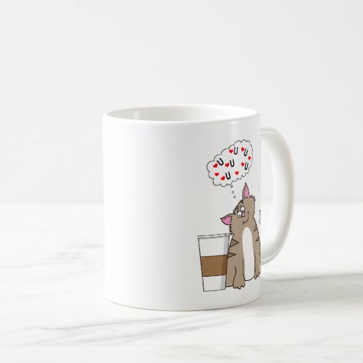 愛 コーヒーマグカップ (正面右)