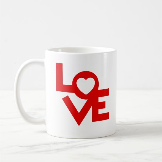 愛 コーヒーマグカップ (左)