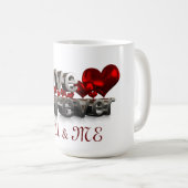 愛 コーヒーマグカップ (正面右)