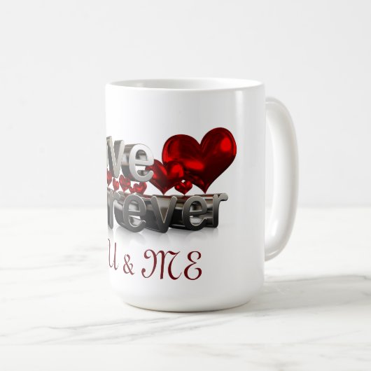 愛 コーヒーマグカップ (正面右)