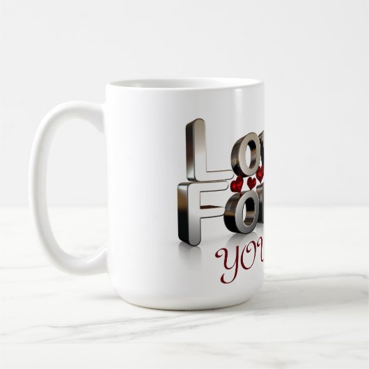 愛 コーヒーマグカップ (左)