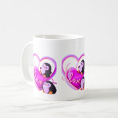 愛 コーヒーマグカップ (正面左)