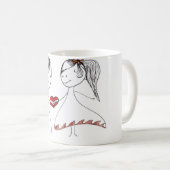 愛 コーヒーマグカップ (正面右)