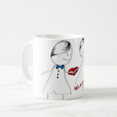 愛 コーヒーマグカップ (正面左)