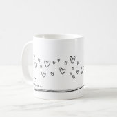 愛 コーヒーマグカップ (正面左)