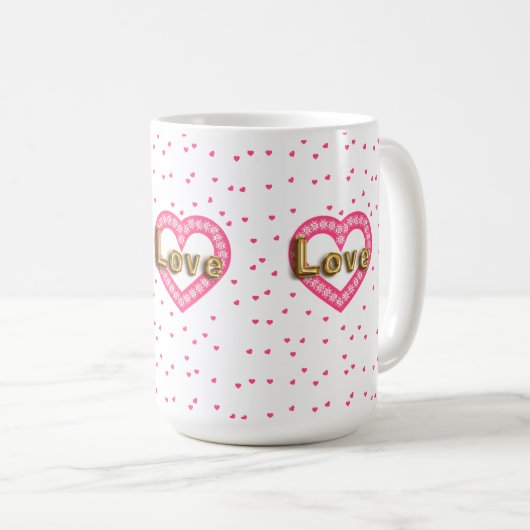 愛 コーヒーマグカップ (正面右)