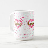 愛 コーヒーマグカップ (正面左)