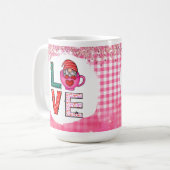愛 コーヒーマグカップ (正面左)