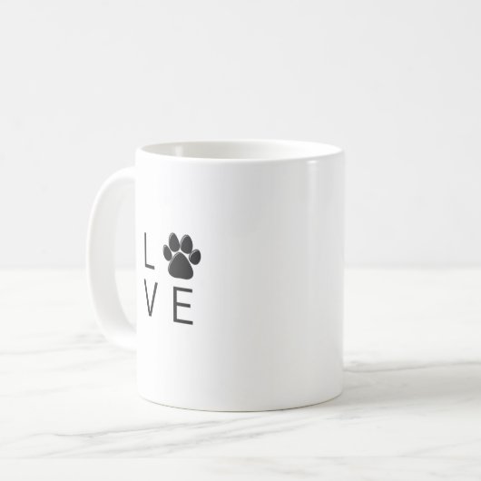愛 コーヒーマグカップ (正面左)