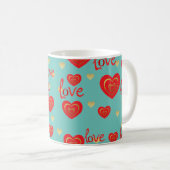 愛 コーヒーマグカップ (正面右)