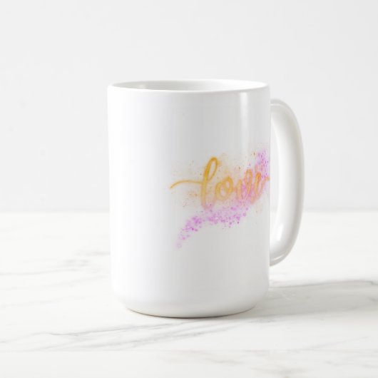 愛 コーヒーマグカップ (正面右)
