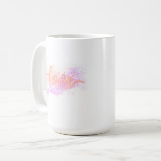 愛 コーヒーマグカップ (正面左)