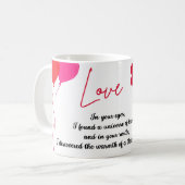 愛 コーヒーマグカップ (正面左)