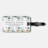 愛|サボテンパターンについてのタコスは ラゲッジタグ (裏面横)