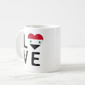 愛 – シリア国旗 コーヒーマグカップ (正面左)