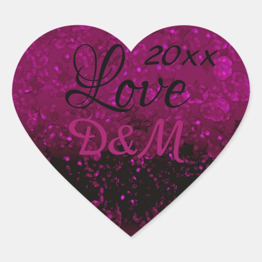 愛，シール，ハート,結婚婚約，価 ハートシール (正面)