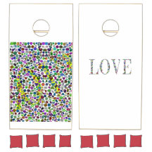 愛 – ジェムカラフルストンレタリング&パターン