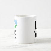 愛 – ジブチ国旗 コーヒーマグカップ (中央)