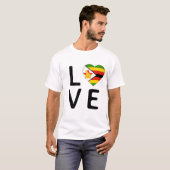 愛 – ジンバブエ国旗 Tシャツ (正面フル)