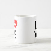 愛 – スイス国旗 コーヒーマグカップ (中央)