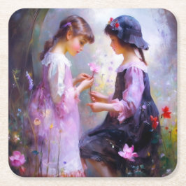 愛 スクエアペーパーコースター