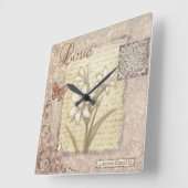 愛 スクエア壁時計 (傾斜)