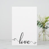 "愛"スタイリッシュなバレンタインデーの文房具 便箋 (スタンド正面)