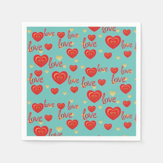 愛 スタンダードカクテルナプキン (正面)
