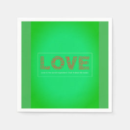 愛 スタンダードカクテルナプキン