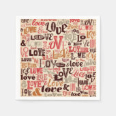 愛 スタンダードカクテルナプキン (正面)