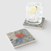 愛 ストーンコースター (横)