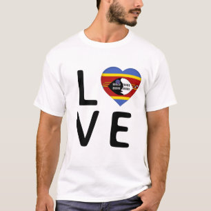 愛 – スワジランド国旗 Tシャツ