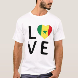 愛 – セネガル国旗 Tシャツ