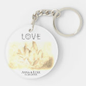 *~* "愛"セピア色の水晶のイベントのスワッグの結婚式 キーホルダー (裏面)