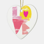 愛 セラミックオーナメント (左)