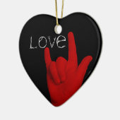 愛 セラミックオーナメント (左)