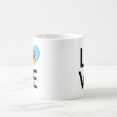 愛 – セントルシア国旗 コーヒーマグカップ (中央)