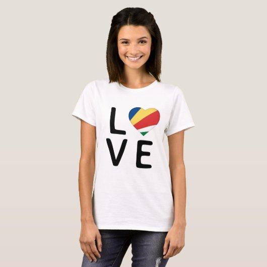 愛 – セーシェル国旗 Tシャツ (正面フル)