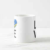 愛 – ソロモン諸島国旗 コーヒーマグカップ (中央)