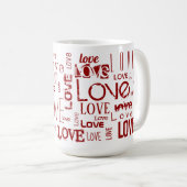 愛！タイポグラフィ コーヒーマグカップ (正面右)