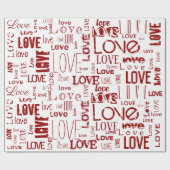 愛！タイポグラフィ ラッピングペーパー (フラット)