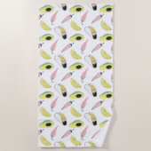 愛|タコスの要素の円についてのタコスは ビーチタオル (正面)