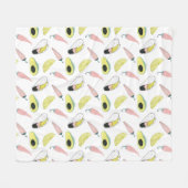 愛|タコスの要素の円についてのタコスは フリースブランケット (正面(横))