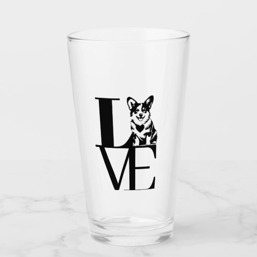 愛 タンブラーグラス (正面)