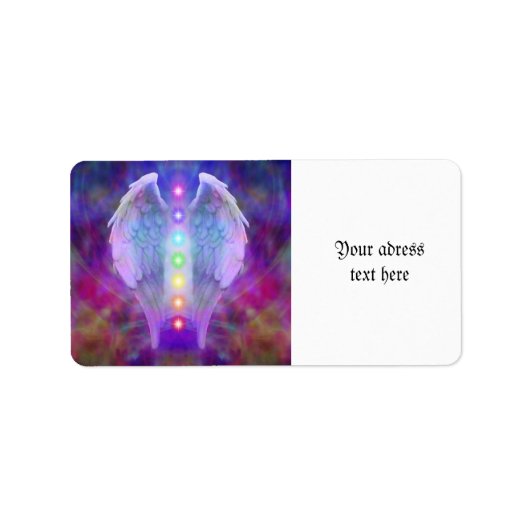 愛，チャクラ，天使，神，癒し，ヨガ，癒し， ラベル (正面)