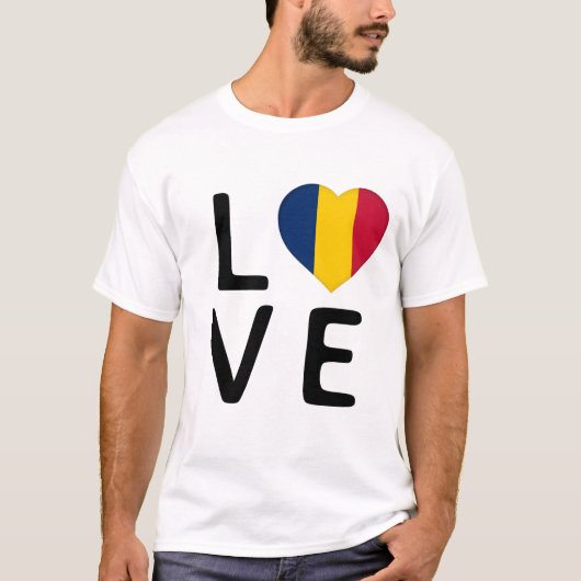 愛 – チャド国旗 Tシャツ (正面)