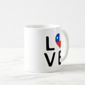 愛 – チリ国旗 コーヒーマグカップ (正面右)