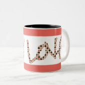 "愛"ツートーンコーヒー・マグ言って下さい ツートーンマグカップ (正面右)