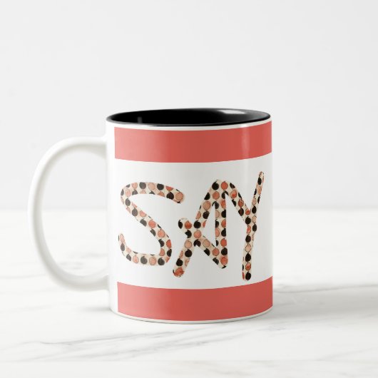 "愛"ツートーンコーヒー・マグ言って下さい ツートーンマグカップ (左)